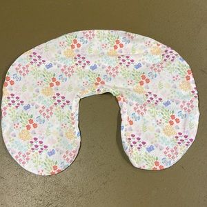 Boppy Pillow Floral Zippered Slipcover EUC